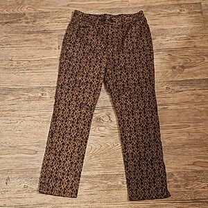 Brown Patterned Pants